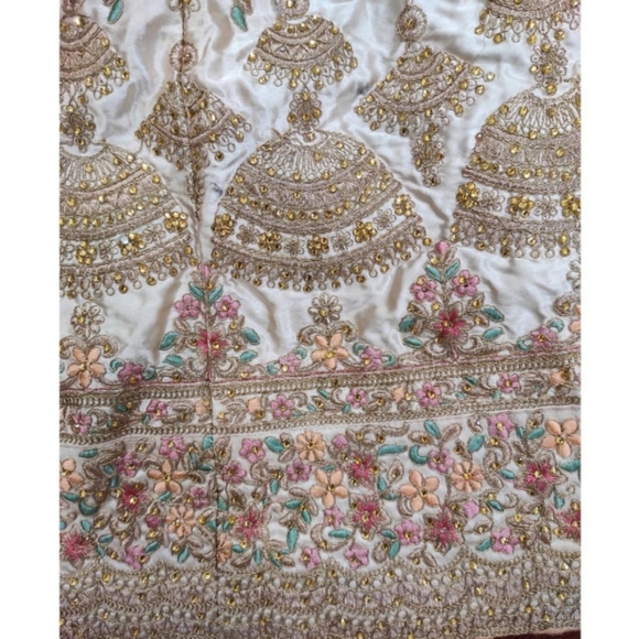 Heavy embroidered embellished one piece dress - Picture 3 of 8